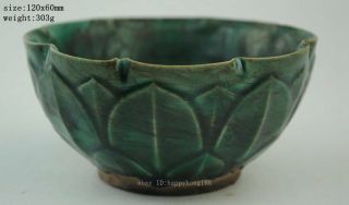 Anciet China The Song Dynasty Style Green Glaze Porcelain Bowl B01