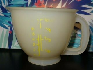 Vintage Tupperware Toys Measuring Cup 1402 - 4 1 Cup Blue Yellow Plastic Pour 2