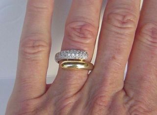 Lovely Vintage 14k Gold And Diamond Bypass Ring – Substantial At 4.  5,  Grams