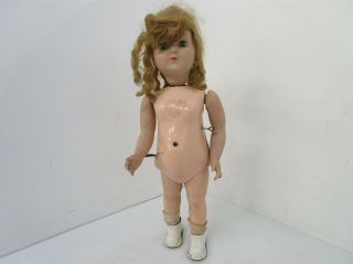 Vintage 1950s 18” Advance Toy Co.  Wanda The Walking Doll W/ Wind - Up Keys Moves