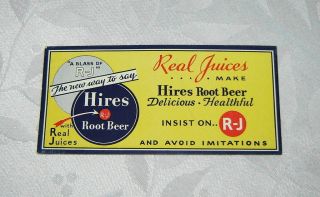 Vintage Hires Root Beer Ink Blotter
