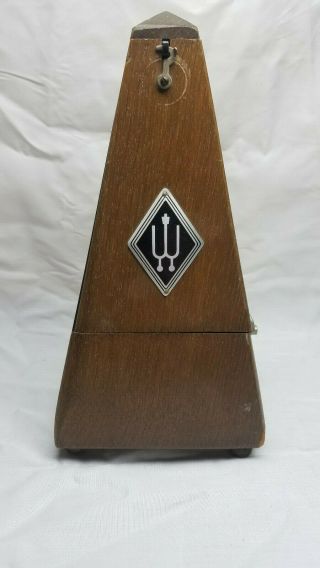 Vintage Wittner Wood Mechanical Metronome - Made In Germany