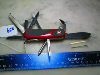 650 Red And Black Wenger Swiss Army Evogrip 18 Four - Layer Knife