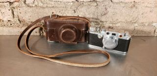 Leica - Vintage 1938 - Camera W/ Leather Case - Model No.  Iiib - Made In Germany
