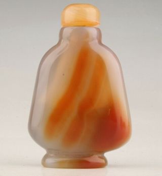 Preciou Chinese Agate Snuff Bottles Hand - Polished Handicrafts Decorative Gift