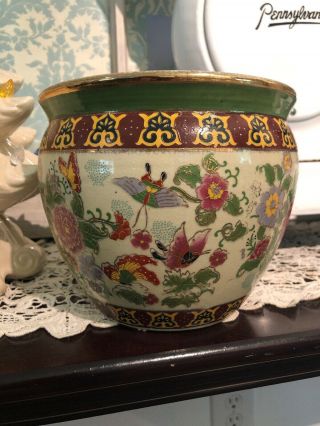 Vintage Style Asian Oriental Ceramic Porcelain Planter