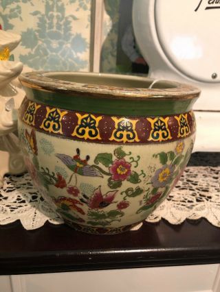 Vintage Style Asian Oriental Ceramic Porcelain Planter 2
