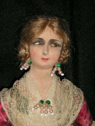 RARE 1920 ' s MUNECAS PAGES Miniature Boudoir Lady Lenci competitor 2