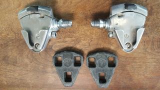Vintage Campagnolo C Record Sgr - 1 Clipless Pedals With Cleats