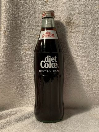 Full 16.  9oz Diet Coke Acl Soda Bottle 500ml Coca - Cola