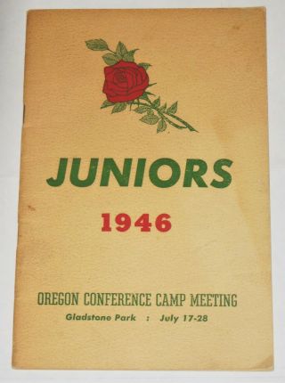 Vintage 1946 Oregon Conference Camp Meeting Juniors Seventh Day Adventist Book