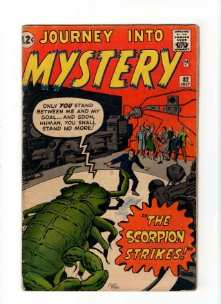 Journey Into Mystery 82 Vintage Marvel Comic Key Last Pre - Hero Issue Gold 10c