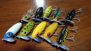 Fred Arbogast Jitterbug Lures Good Colors All 5/8 Size