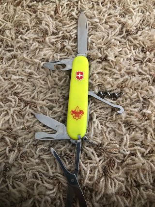 Victorinox Boy Scout Pocket Stayglow Swiss Army Knife | Glow In The Dark Yellow