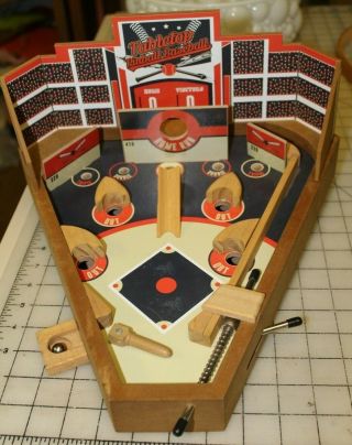 Refinery Vintage Baseball Pinball Game Classic Wooden Tabletop Game