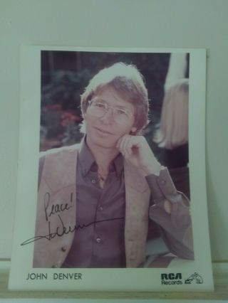 Vintage John Denver Autographed Rca Promotional Photograph