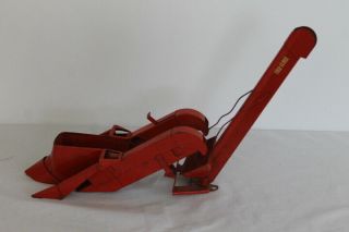 Vintage Tru - Scale 2 Row Mounted Corn Picker Diecast Metal Red Farm Toy Model Usa