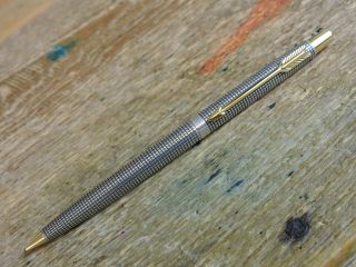 Vintage Sterling Silver Gold Trim Gt Parker Classic Cisele Mechanical Pencil Usa