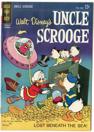 Uncle Scrooge 46 Vf 8.  0 White Pages Carl Barks Art Disney Gold Key 1963