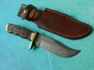 Schrade Usa Uncle Henry Pro Hunter Knife 171uh - Vintage Carbon Steel Hunting
