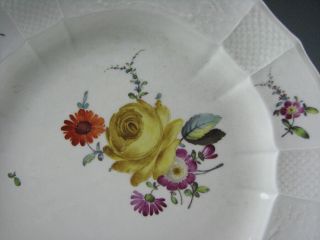 Antique 18th Century German Porcelain Furstenberg Plate with Hand Painted Flower 2