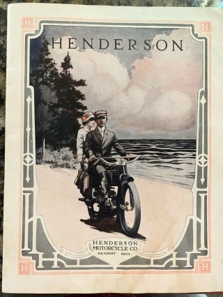 Vintage 1914 Henderson Motorcycle Catolog