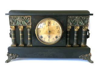 Lovely Antique 8 Day American Strike Shelf Clock By Sessions - Baldwin Model