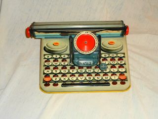 Unique Dependable Typewriter Vintage Tin Toy Take A Look