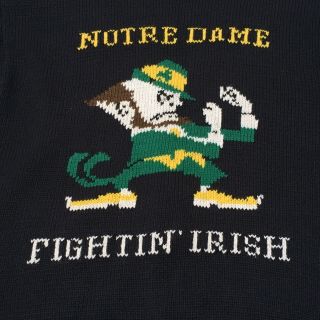 Vtg Notre Dame Cardigan Football Fighting Irish Bellepointe Sweater Sports Fan