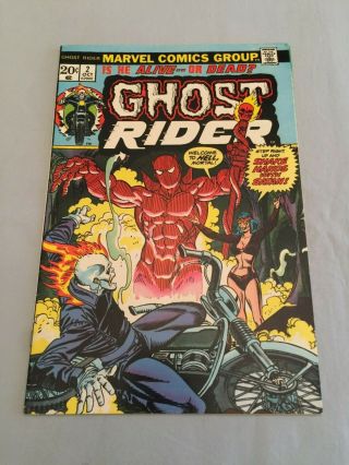 Marvel Comics Ghost Rider 2 1973 1st Full Daimon Hellstrom Gil Kane Cover Vf