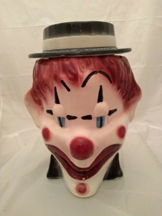 Vintage Clown Head Cookie Jar