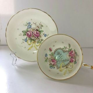 " Reserved " Extremely Rare Vintage Paragon My Valentine Teacup And Saucer