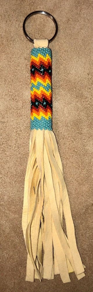 Native American Lakota Sioux Beaded Key Chain.