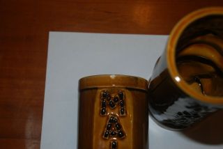 3 MAI KAI Tiki Mugs Aloha Hawaii Ft.  Lauderdale Ceramic Yellow/Gold & Brown 3