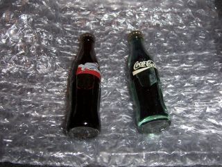 Vintage Mini Glass Coca Cola Bottle,  3 " Tall Polar Bear