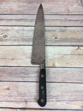 Vintage Sabatier Professional Model 10 Inch Carbon Blade Chef Knife