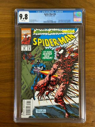 Spider - Man 36 (marvel 1993) Cgc 9.  8 Nm/m Maximum Carnage 8 Venom & Deathlok