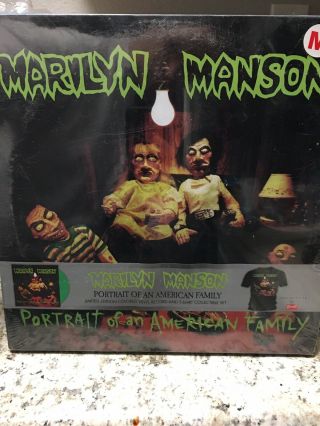 Rare Marilyn Manson Portrait Of An American Family Green Vinyl Lp
