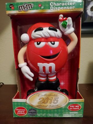 M&m’s Character Dispenser Collectible 2015 Limited Edition M&m Candy Christmas