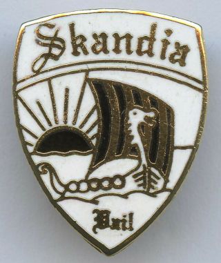 Sweden Scandia Viking Ship Badge Pin Grade