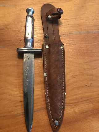 Vintage G.  C.  Co.  Dragon Dagger Knife Made In Japan W/ Sheath 7” Long