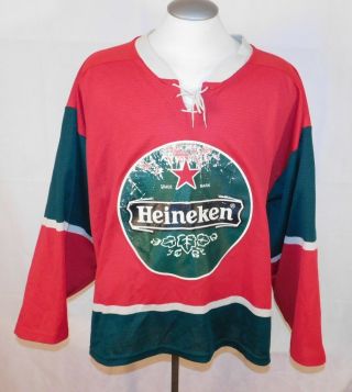 Rare Vintage Heineken Beer Hockey Jersey Men 
