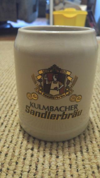 Vintage Kulmbacher Sandler - Brau.  4 Liter Beer Mug Stein Made In West Germany