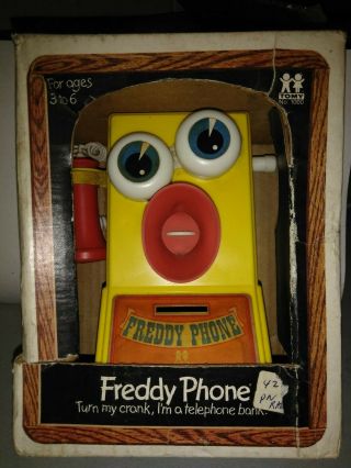 Vintage 1978 Tomy Toys Freddy Phone Telephone Bank - Ultra Rare