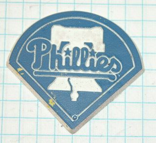 Vintage Blue White Philadelphia Phillies Team Logo Rubber Refrigerator Magnet 6