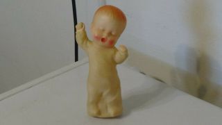 Vintage Rubber Squeak Squeaky Toy Yawning Baby Boy Hardened