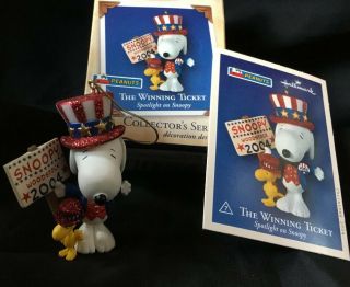 Snoopy The Winning Ticket Hallmark Collector 