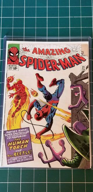 Spider - Man 21 1965 2nd App Beetle - Marvel Comics 4.  5