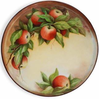 Limoges France Hand Painted Charger Plate Platter Tray Hand Painted/signed; Bin