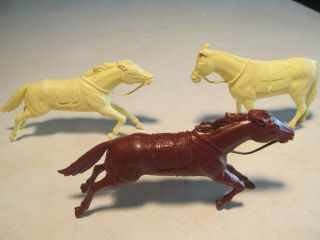 Vintage Marx Wagon Train/custer Brown Running Indian Pony,  Rein Intact